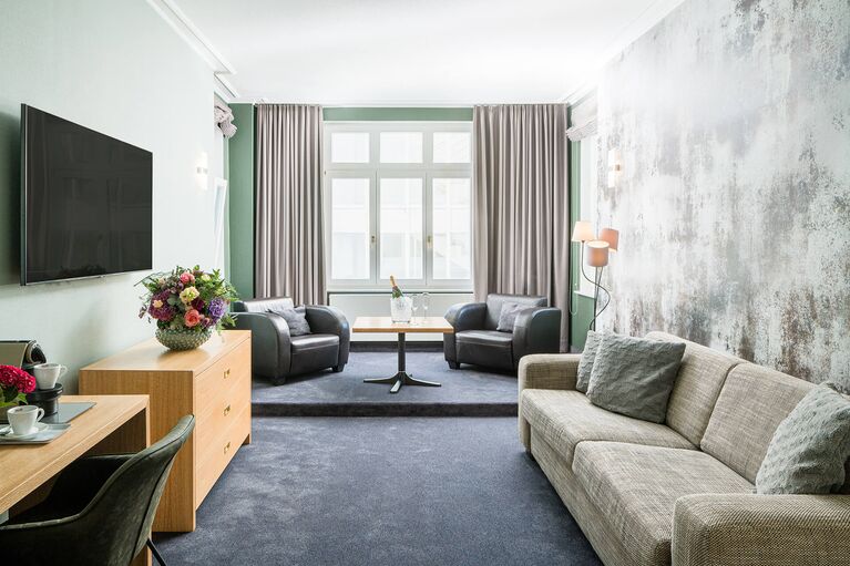 Apartment mit Gartenblick